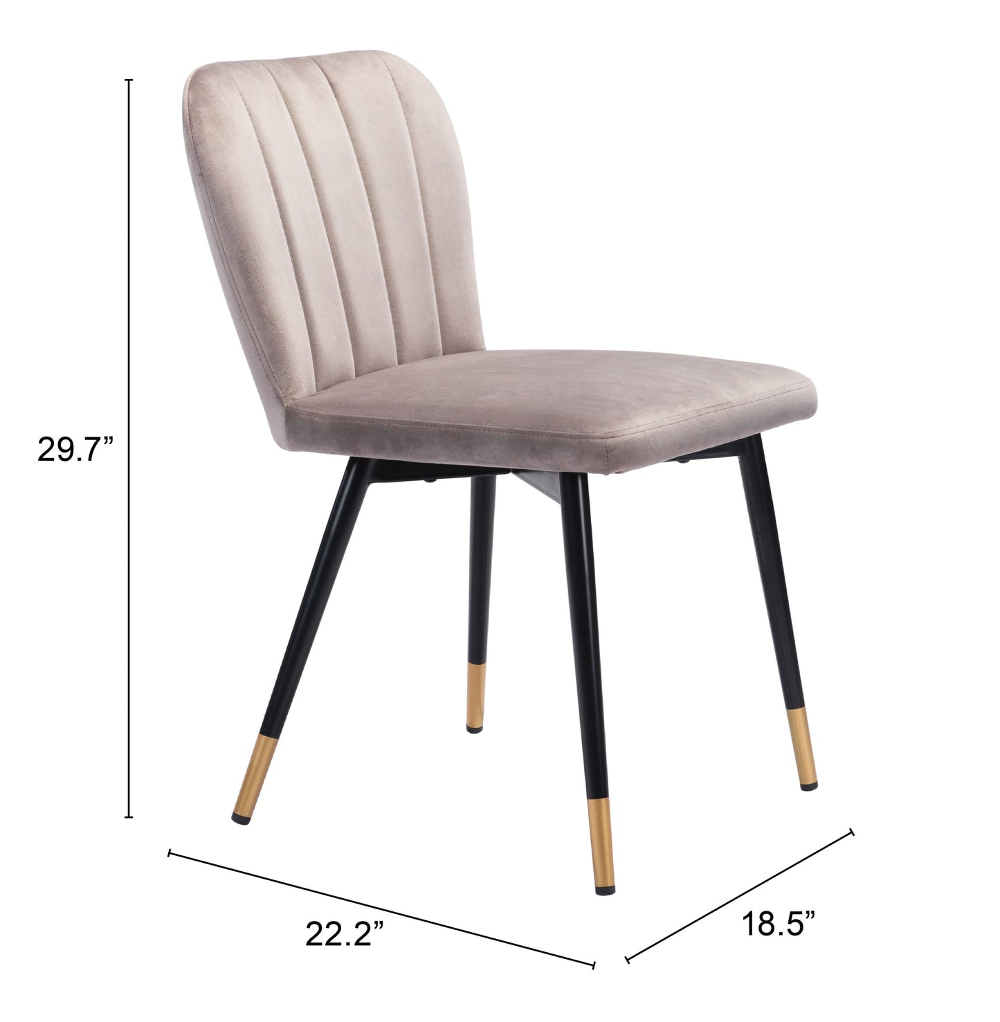 Manchester Dining Chair Gray (Set of 2)