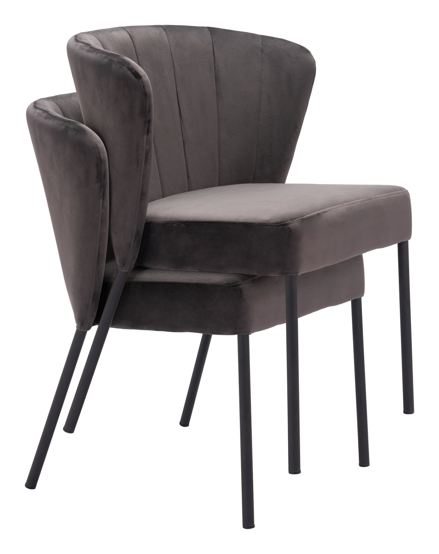 Aimee Dining Chair Gray (Set of 2)