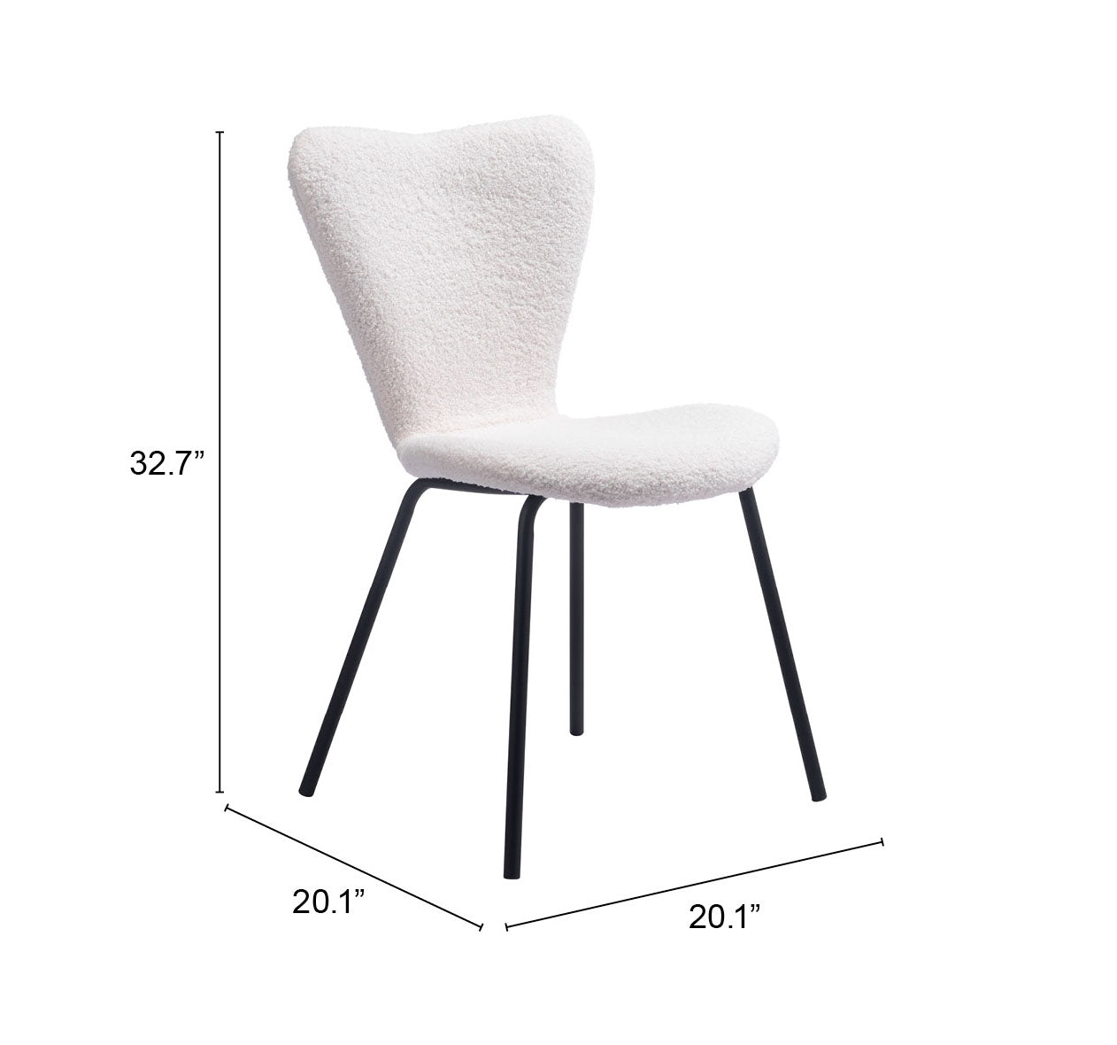 Thibideaux Dining Chair Ivory (Set of 2)
