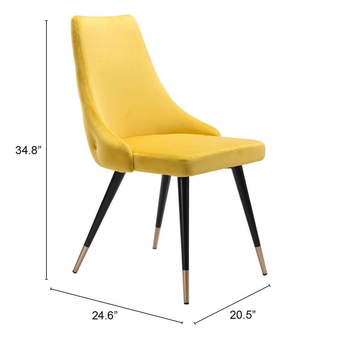 Piccolo Dining Chair Yellow (Set of 2)