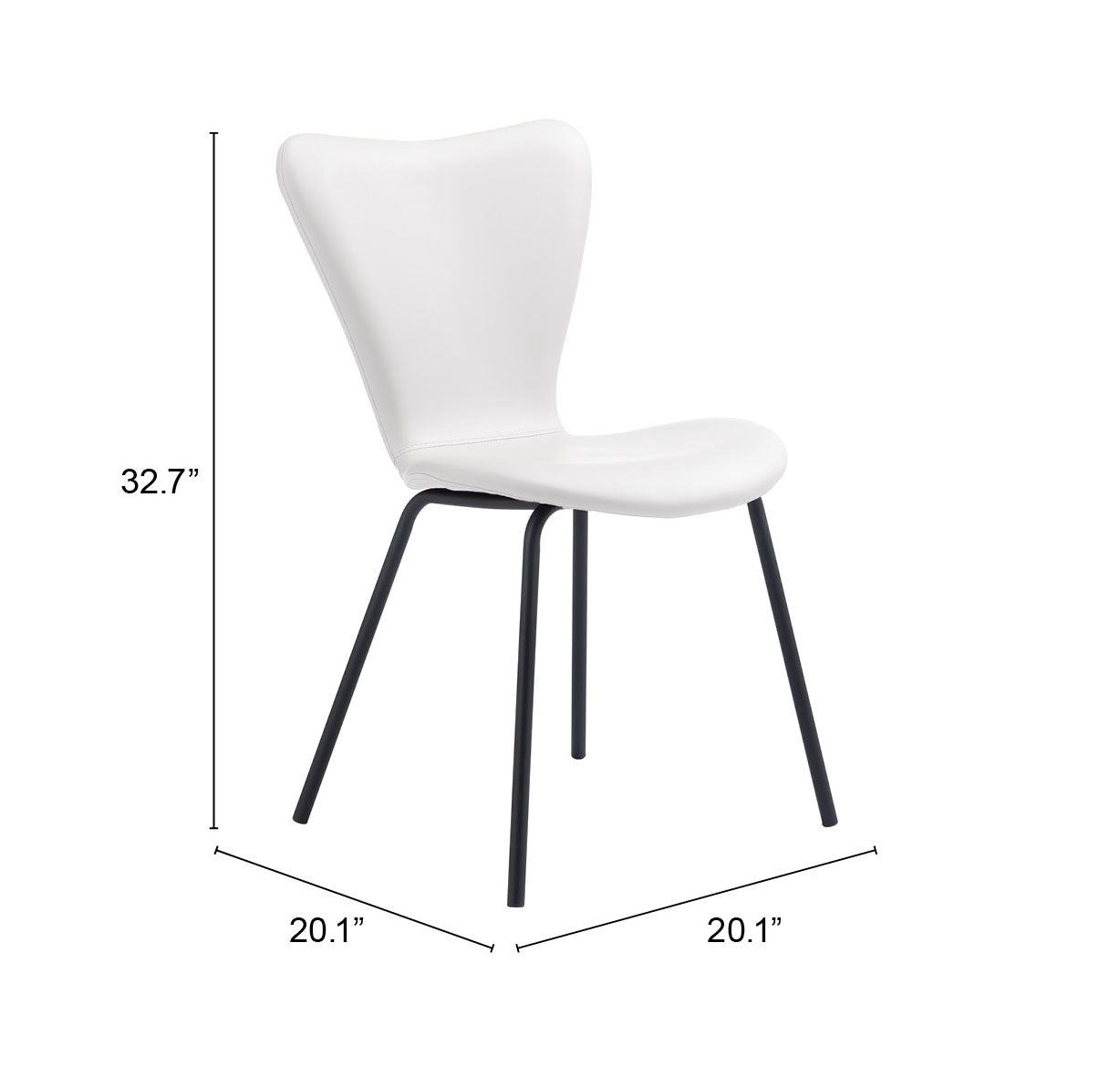 Torlo Dining Chair White (Set of 2)