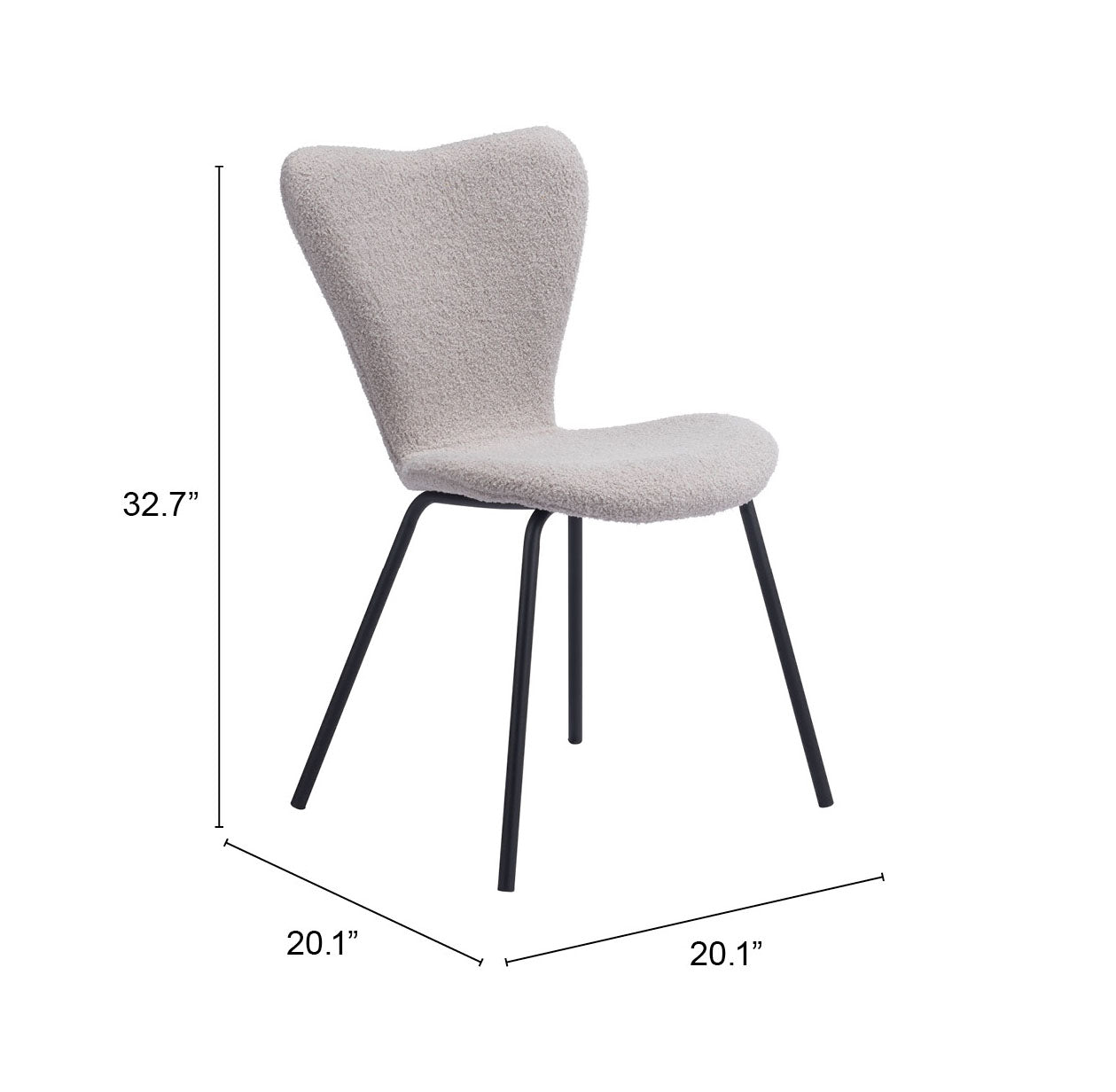 Thibideaux Dining Chair Light Gray (Set of 2)