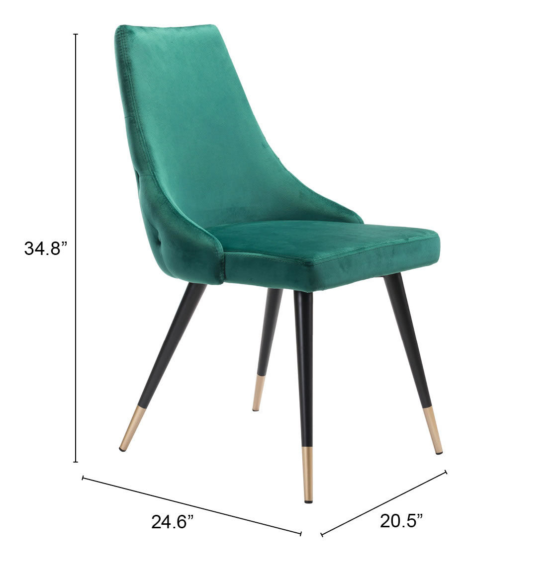 Piccolo Dining Chair Green (Set of 2)