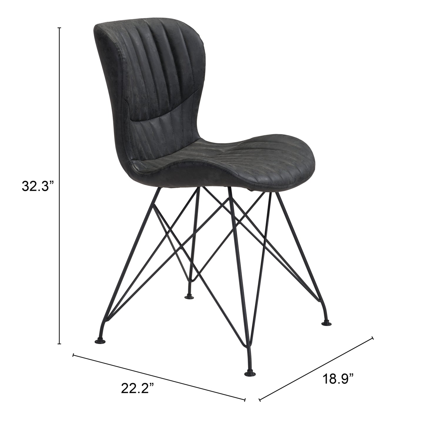 Gabby Dining Chair Vintage Black (Set of 2)
