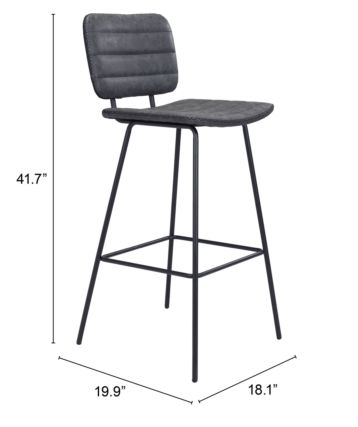 Boston Barstool Vintage Black (Set of 2)