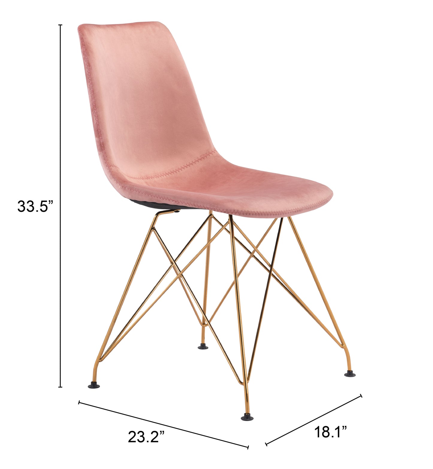 Parker Dining Chair Pink (Set of 4)