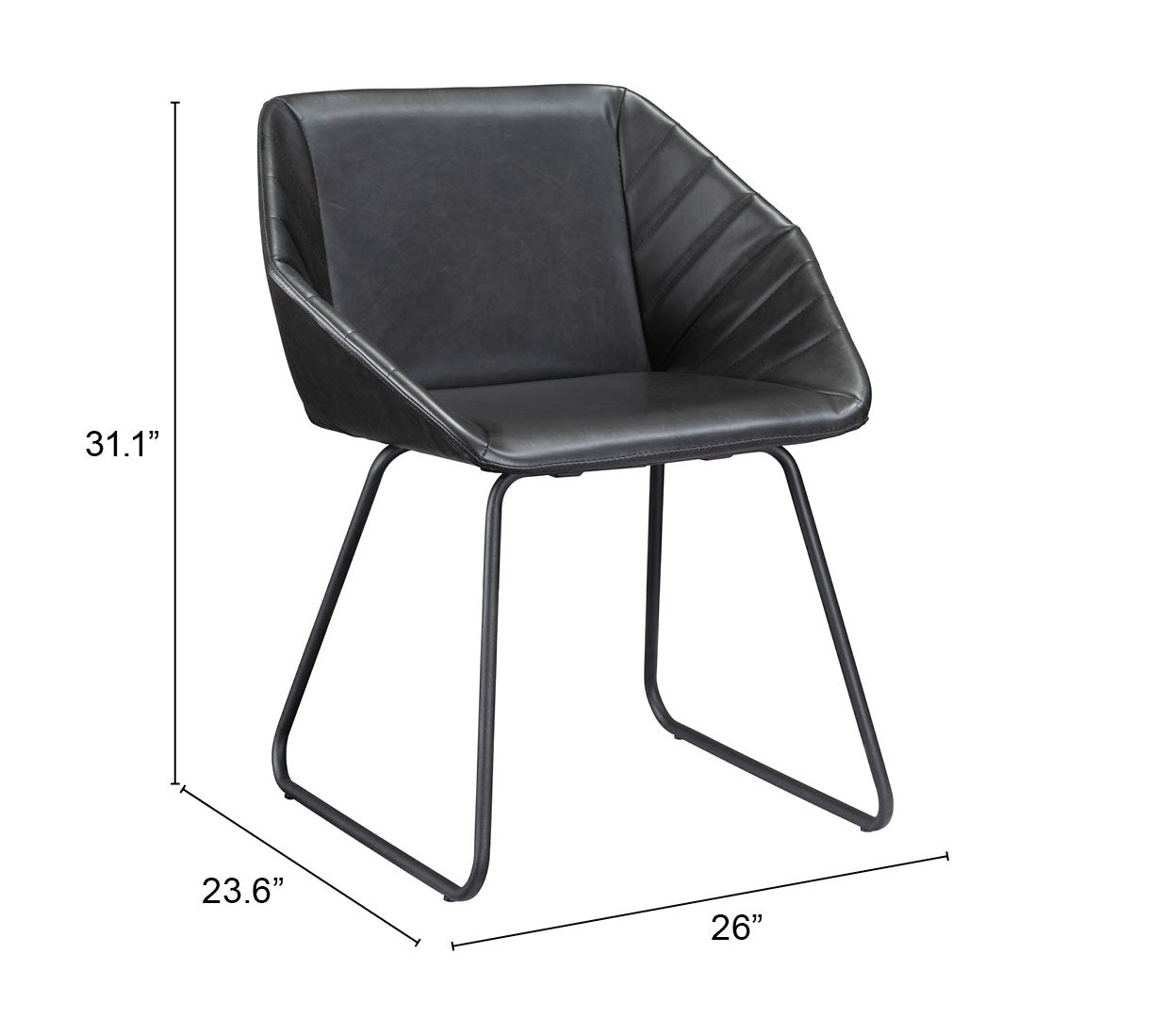 Miguel Dining Chair Black (Set of 2)