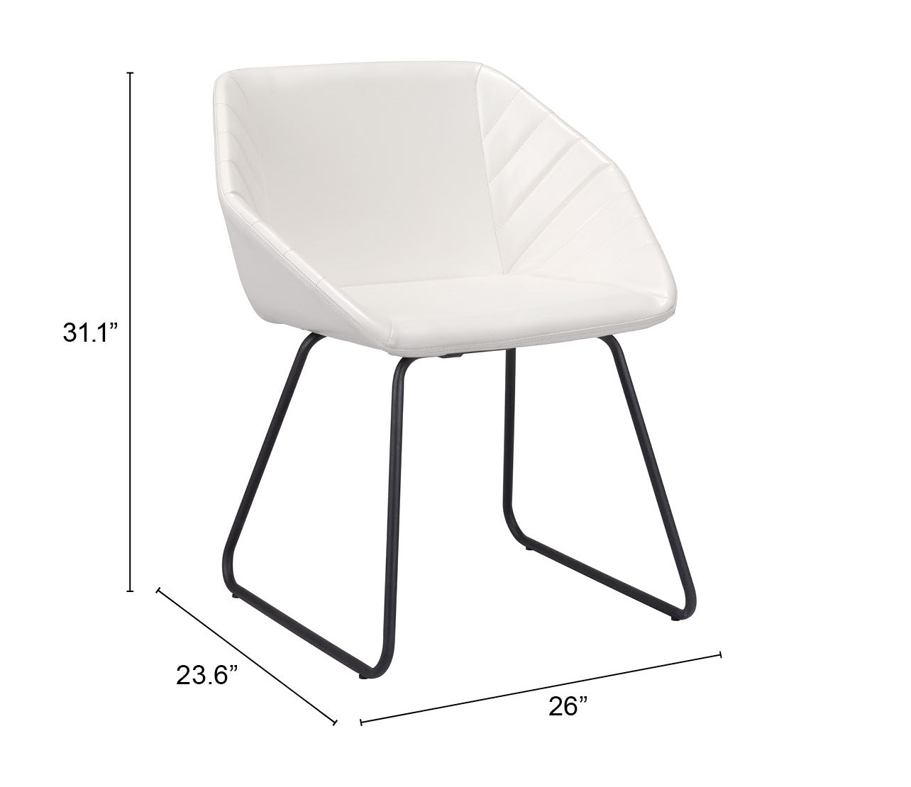 Miguel Dining Chair White (Set of 2)