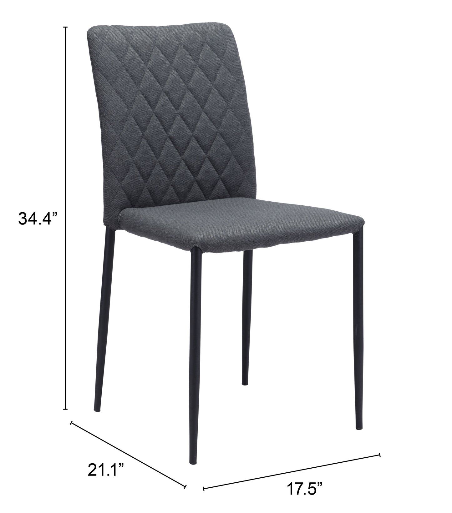 Harve Dining Chair Gray (Set of 2)