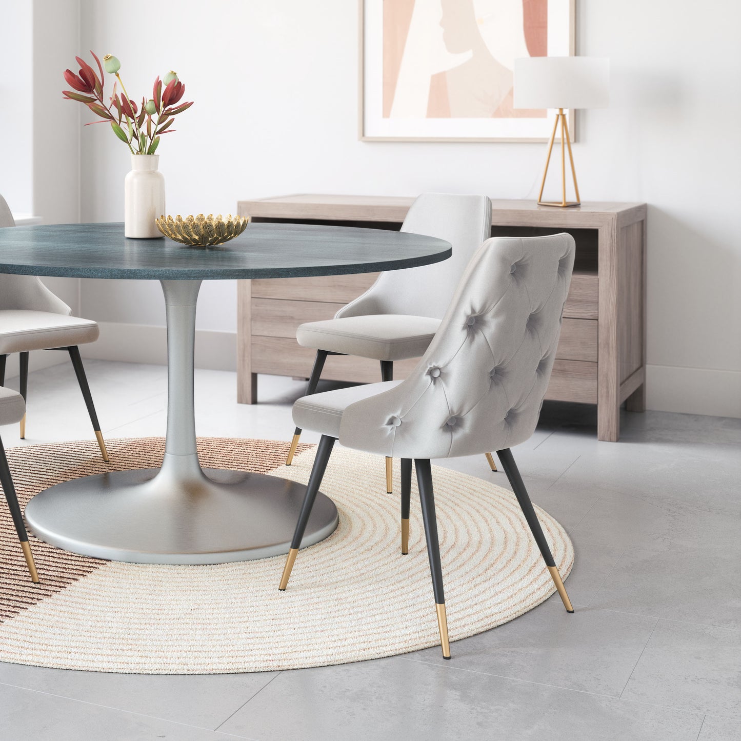 Piccolo Dining Chair Gray (Set of 2)