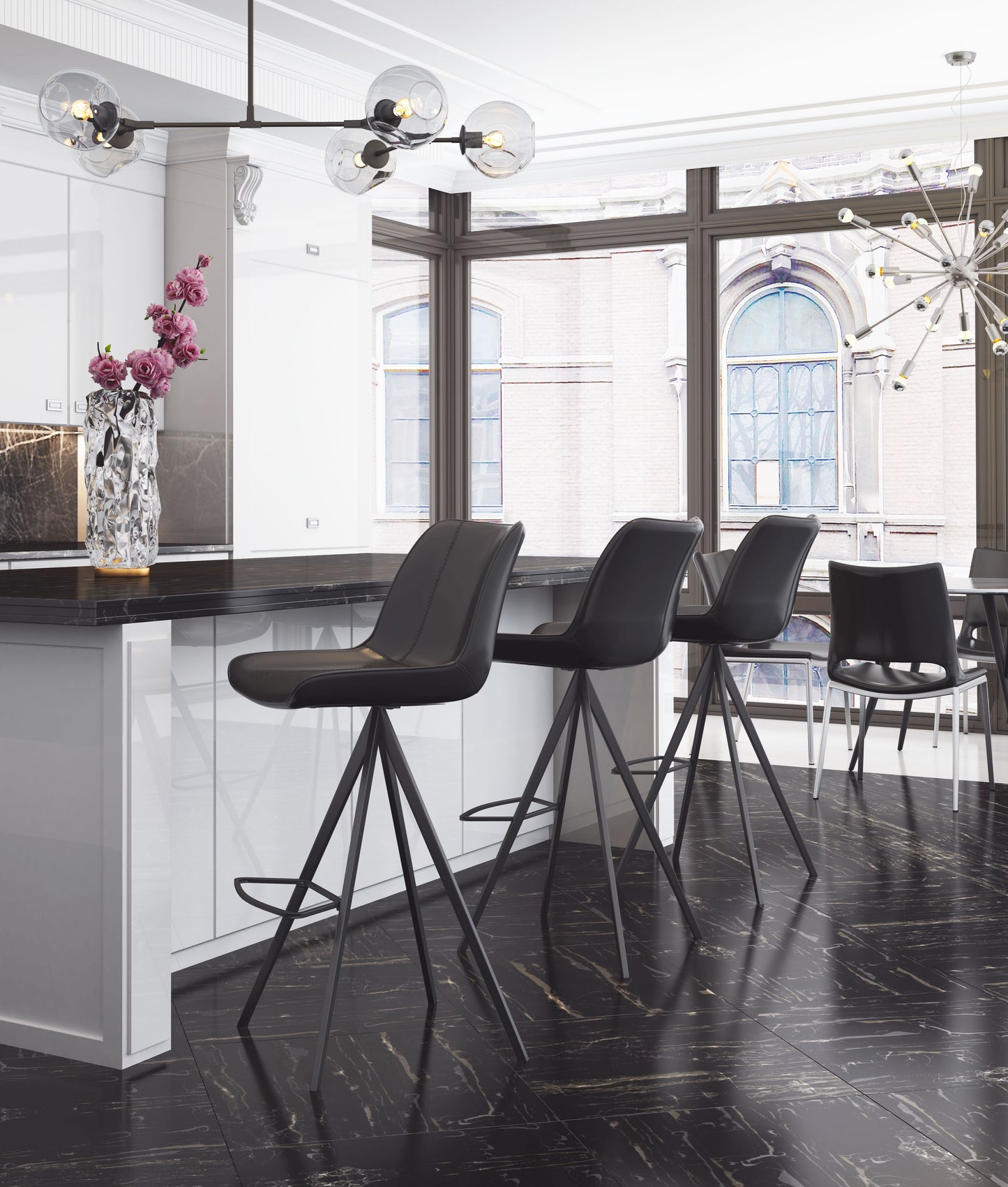 Aki Barstool Black (Set of 2)