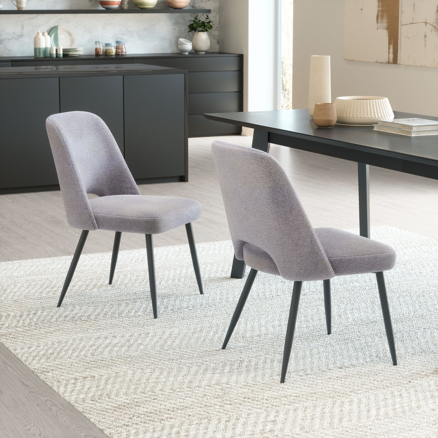 Teddy Dining Chair Gray (Set of 2)