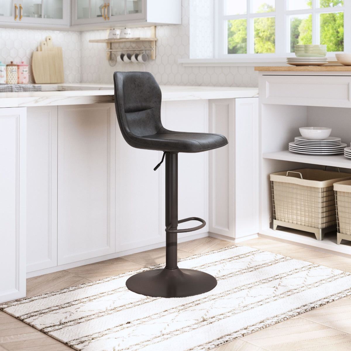 Vital Barstool Vintage Black & Dark Bronze (Set of 1)