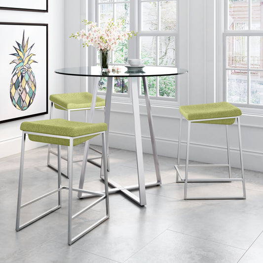 Lids Counter Stool Green (Set of 2)