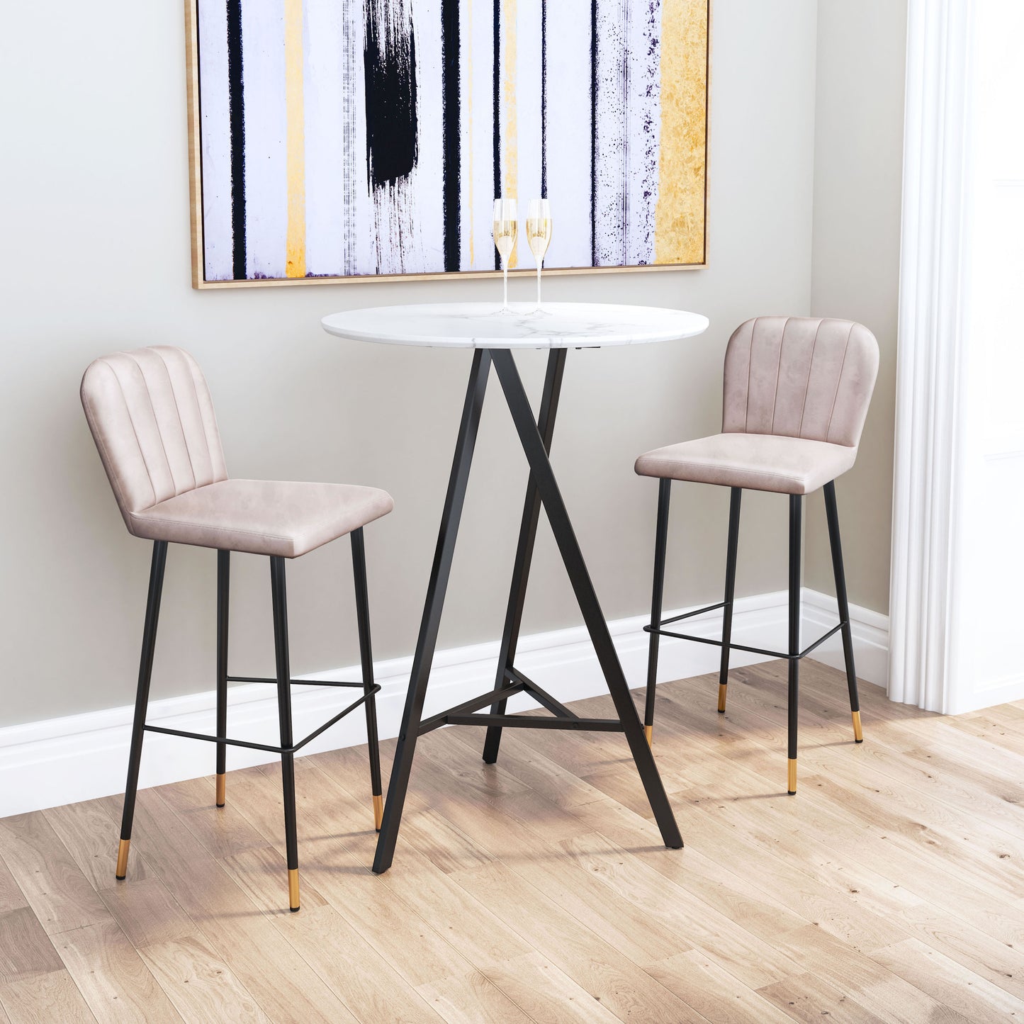 OUT OF STOCK - Rouen Bar Table White