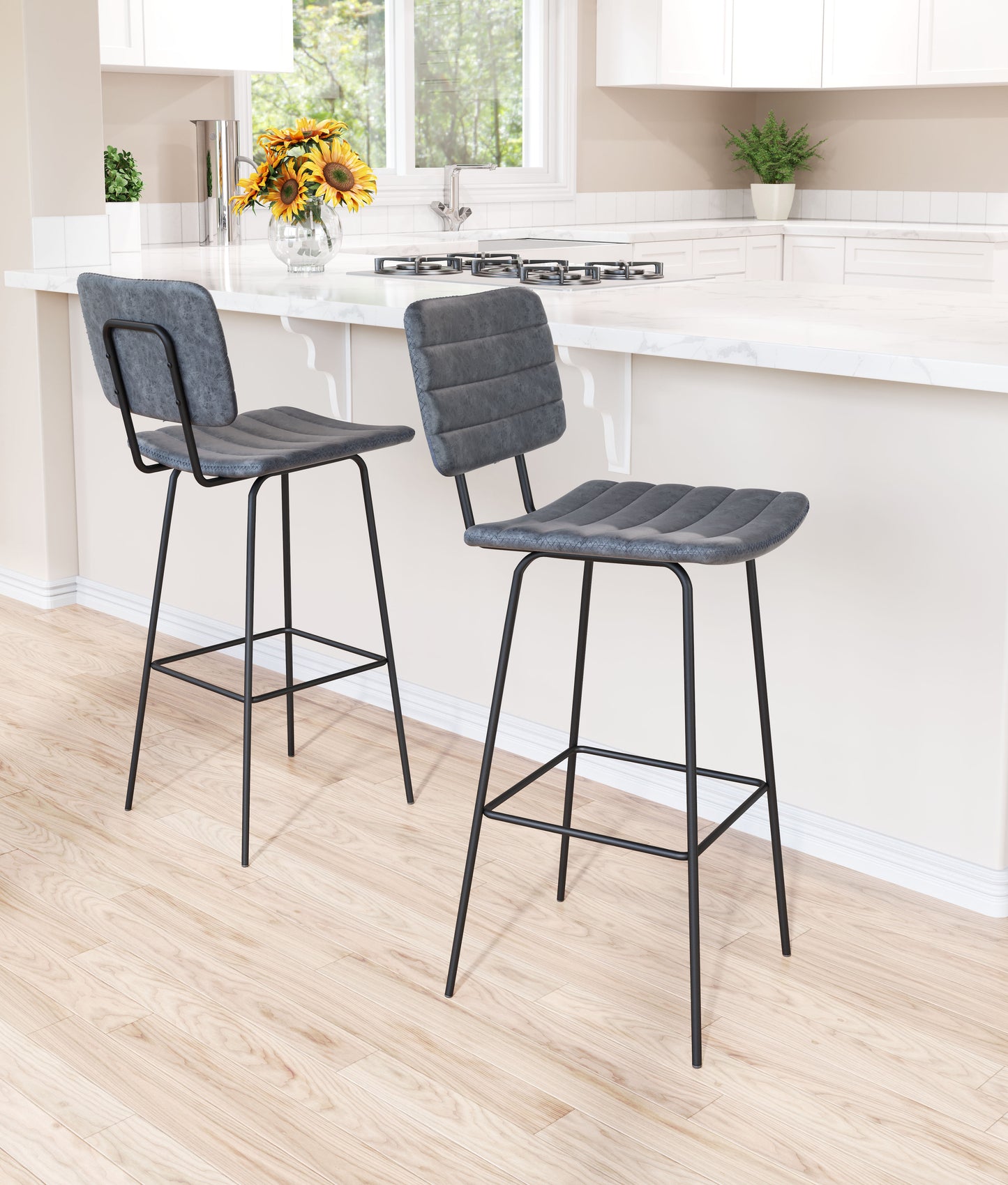 Boston Barstool Vintage Black (Set of 2)