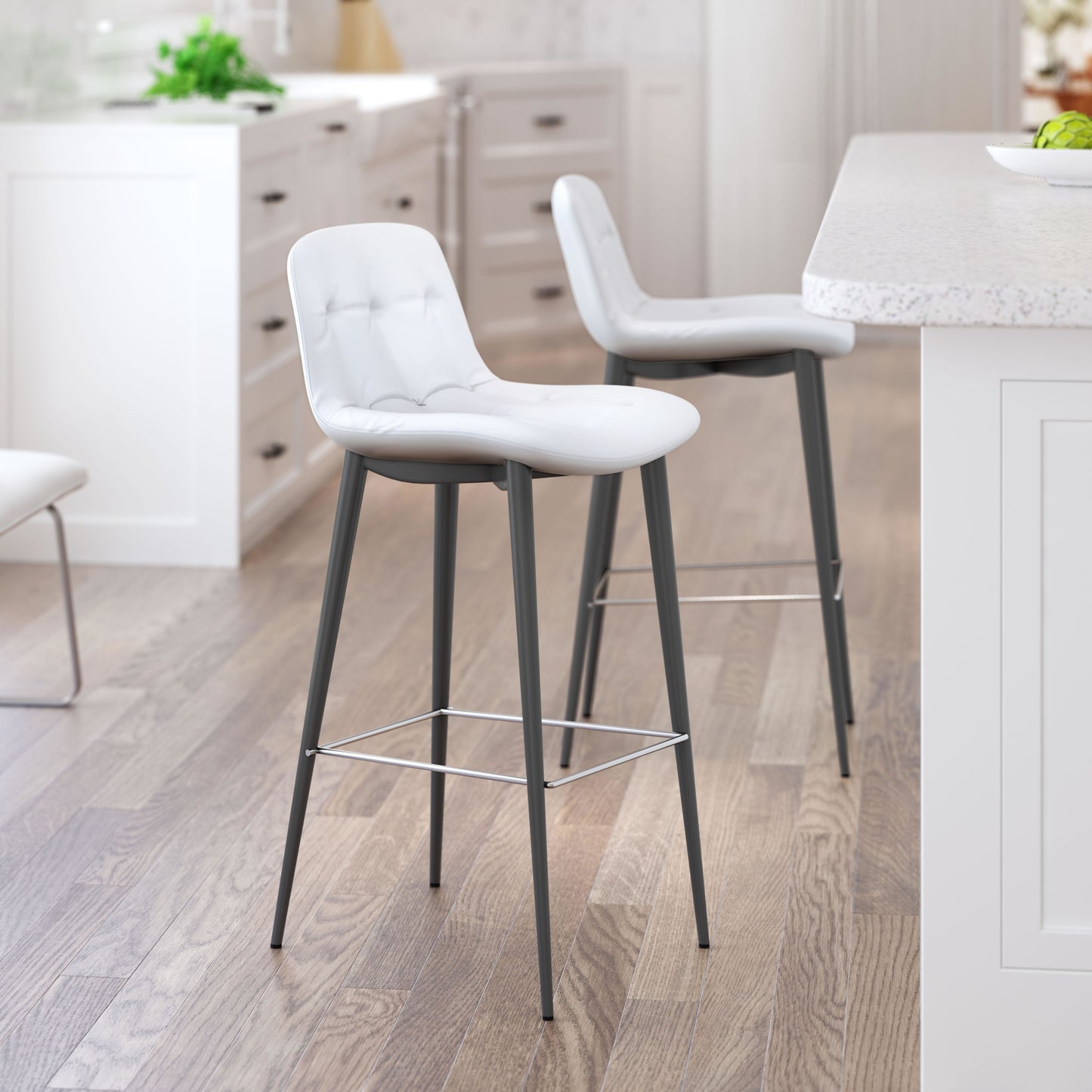 Tangiers Barstool White (Set of 2)