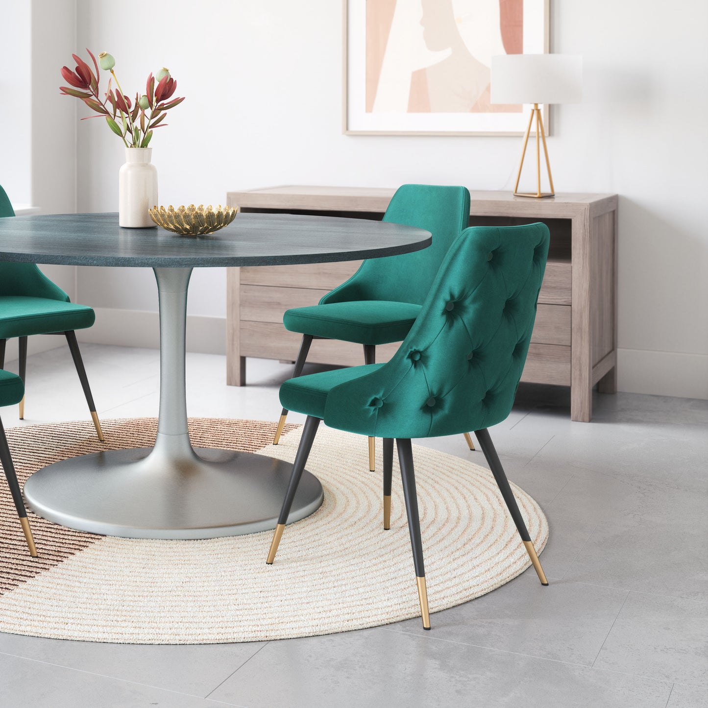 Piccolo Dining Chair Green (Set of 2)
