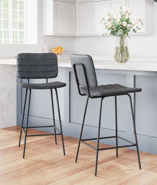 Boston Counter Stool Vintage Black (Set of 2)