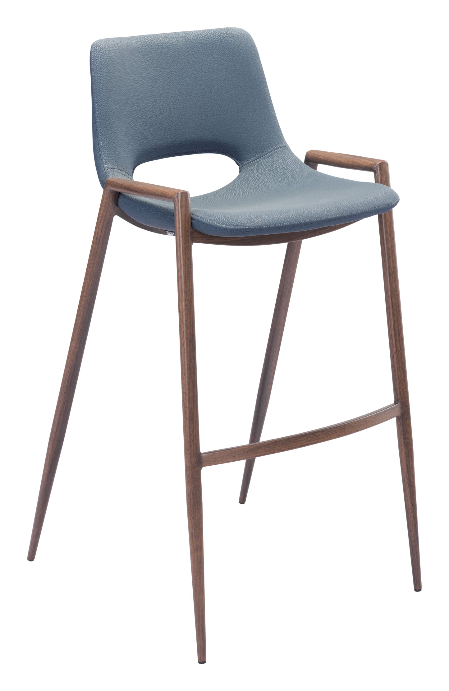 Desi Barstool Blue & Walnut (Set of 2)