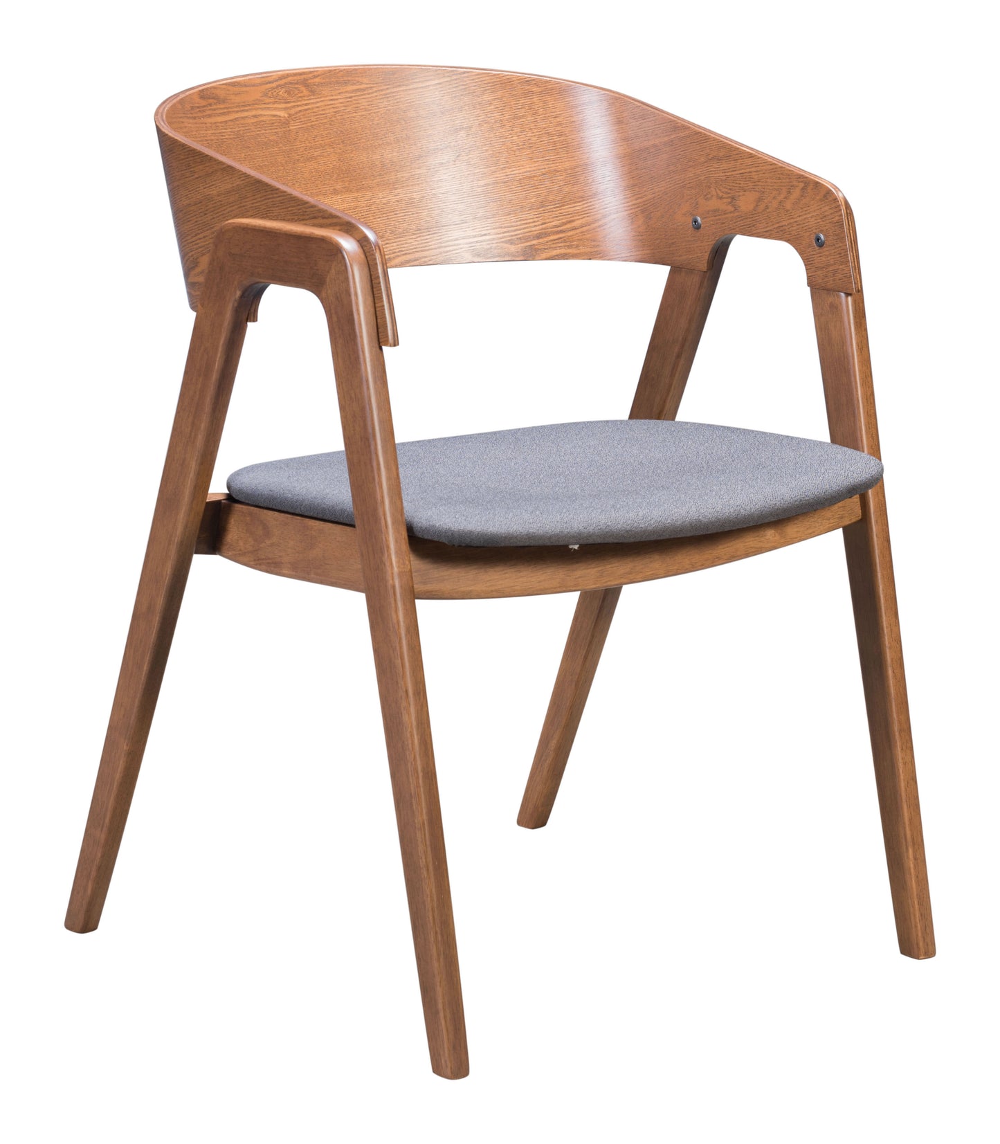 Alden Dining Arm Chair Walnut & Dark Gray (Set of 2)