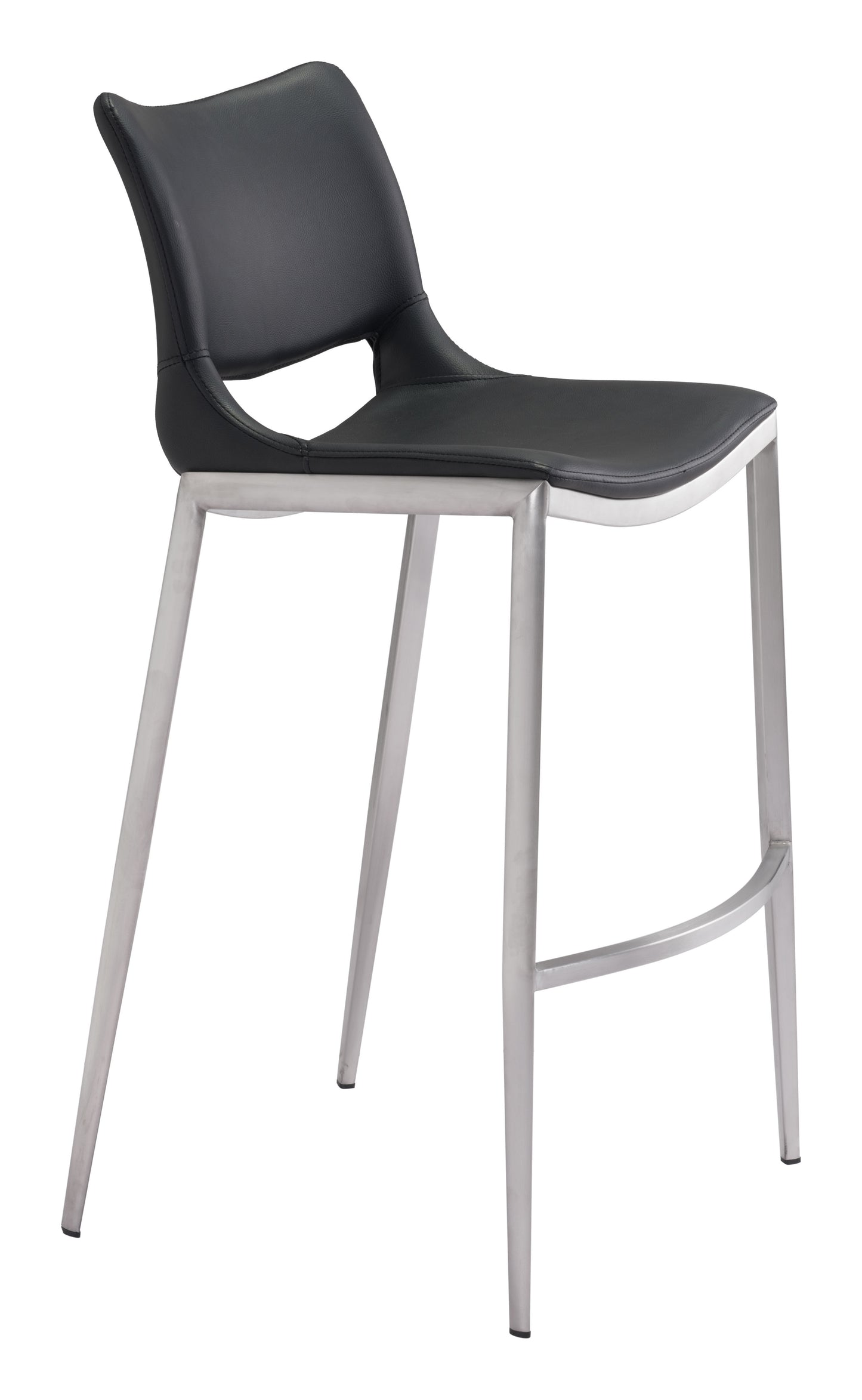 Ace Barstool Black & Silver (Set of 2)