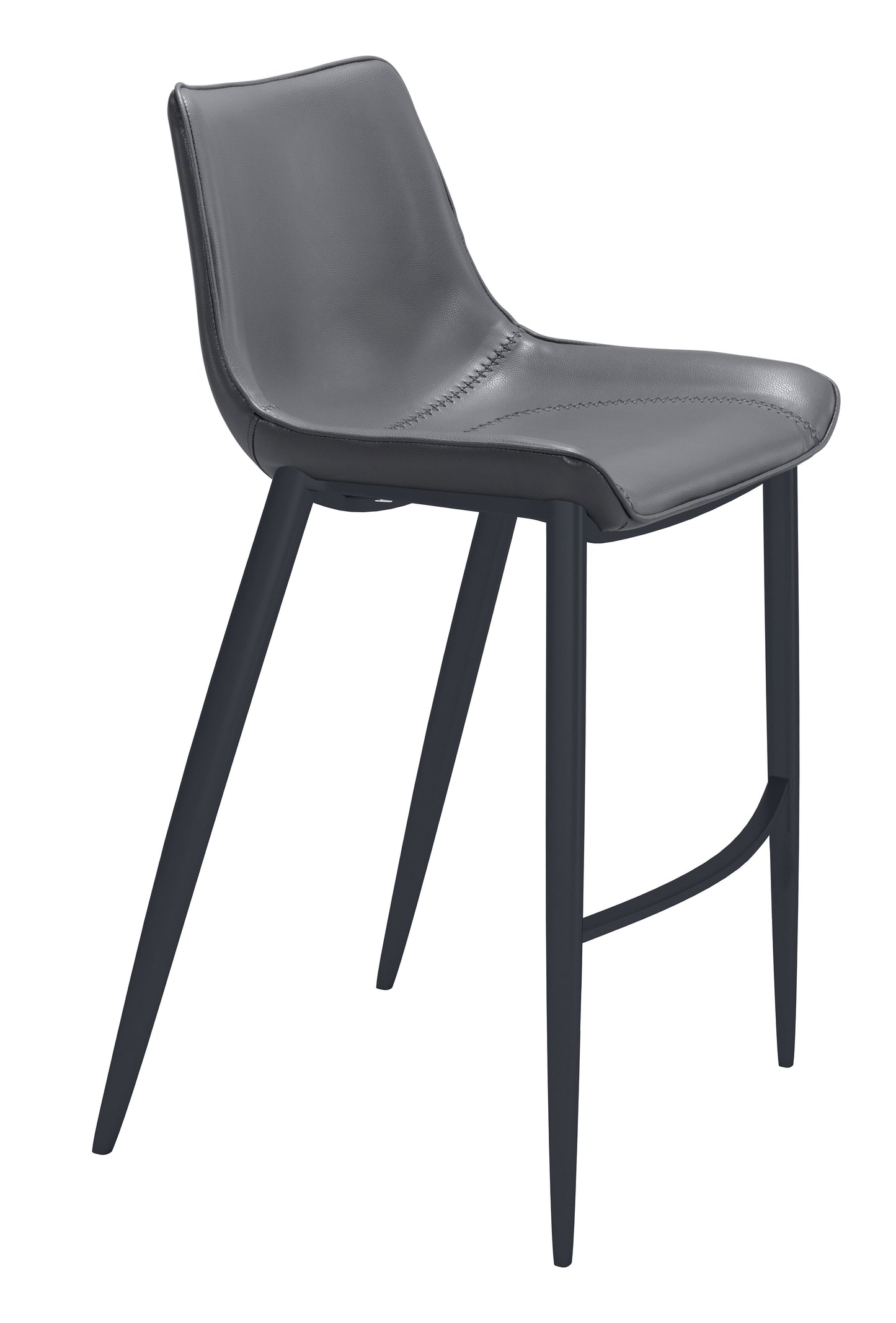 Magnus Barstool Dark Gray & Black (Set of 2)