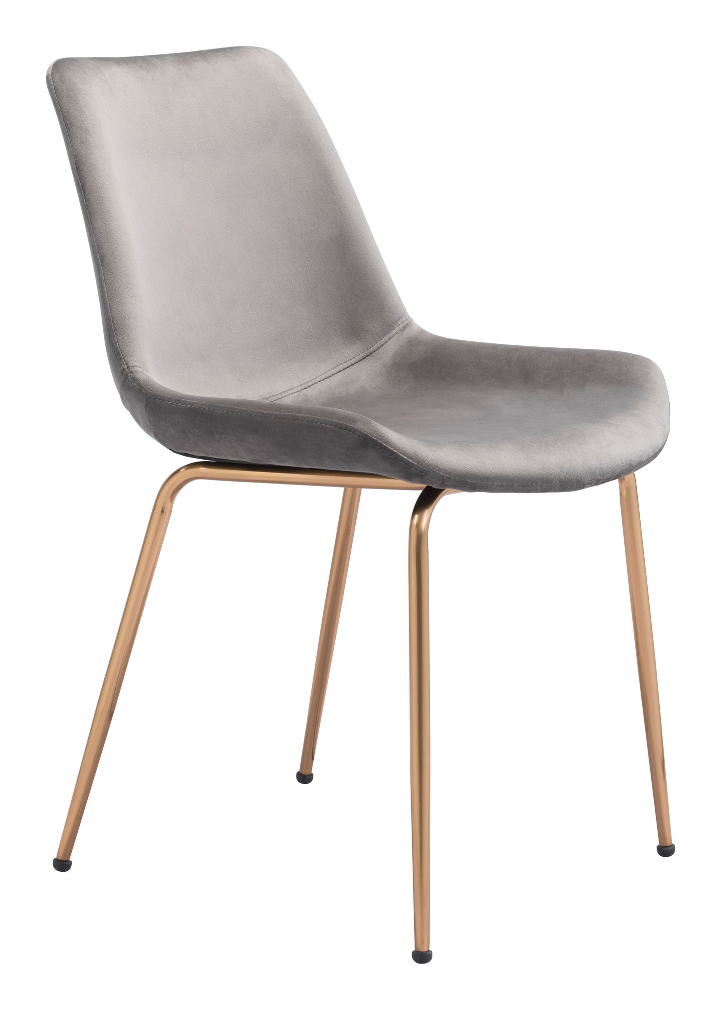 Tony Dining Chair Gray & Gold (Set of 2)
