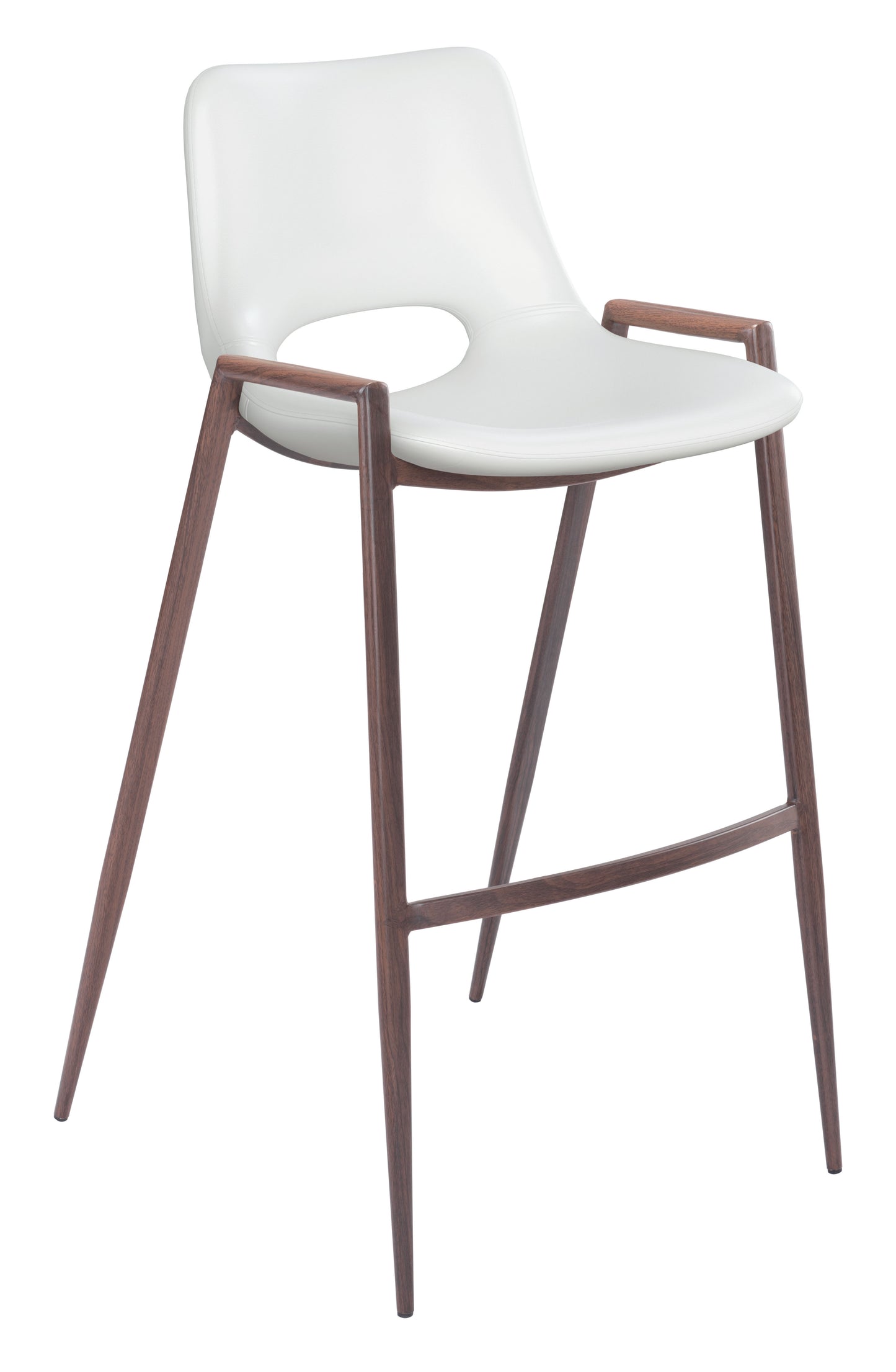 Desi Barstool White & Walnut (Set of 2)