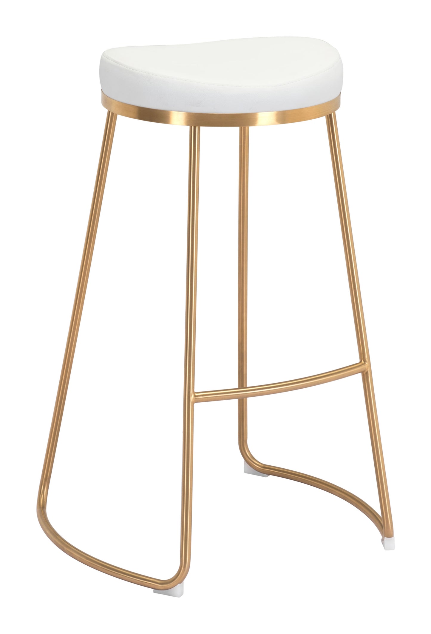 Bree Barstool White & Gold (Set of 2)