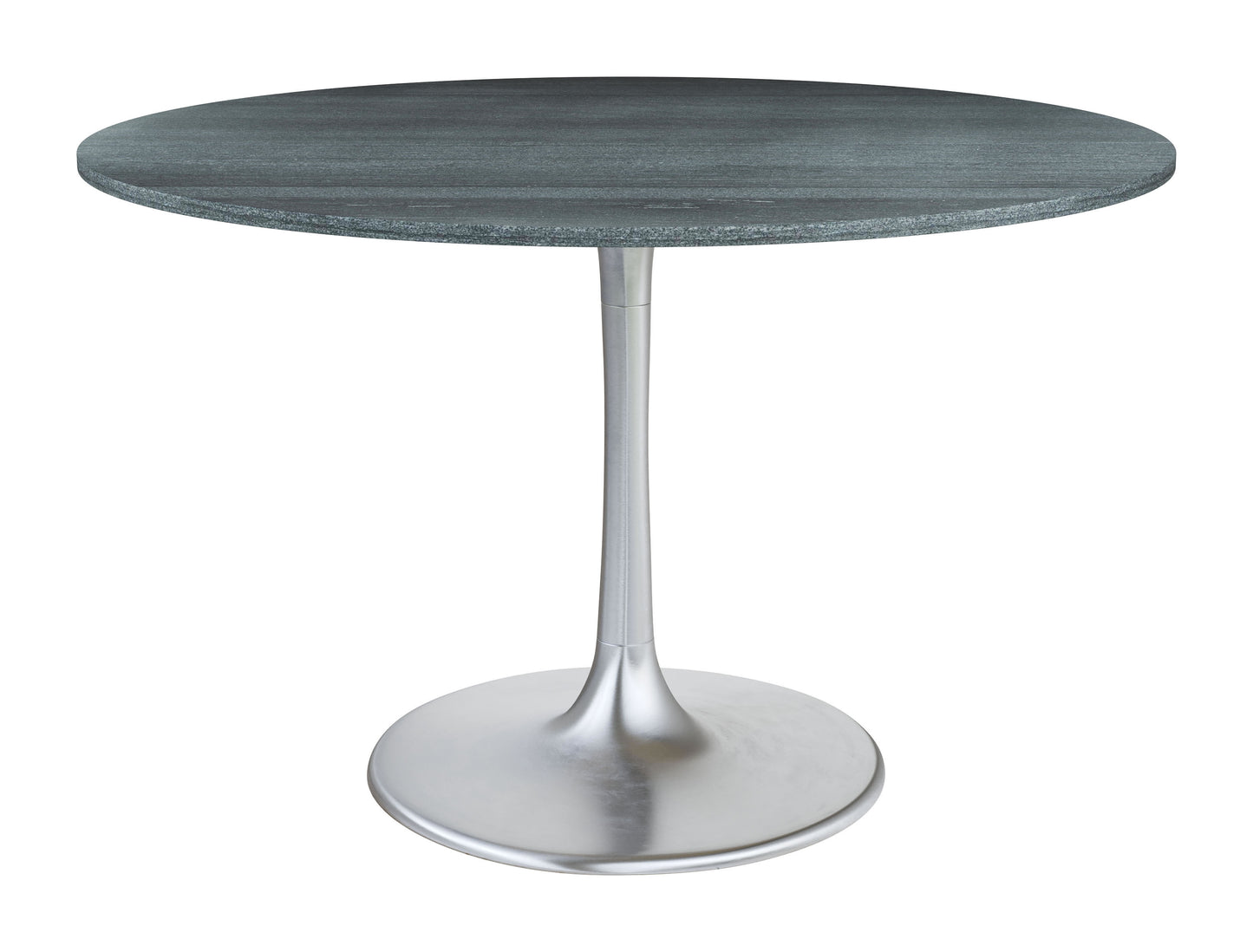Metropolis Dining Table (48") Gray & Silver