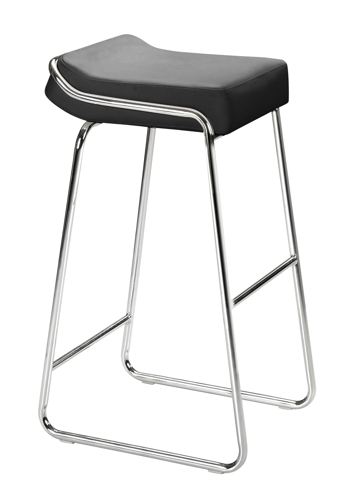 Wedge Barstool Black (Set of 2)