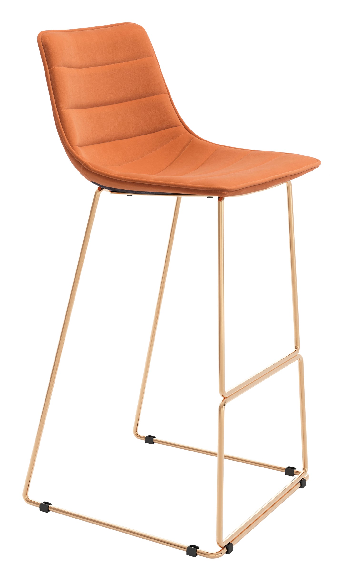 Adele Barstool Orange & Gold (Set of 2)