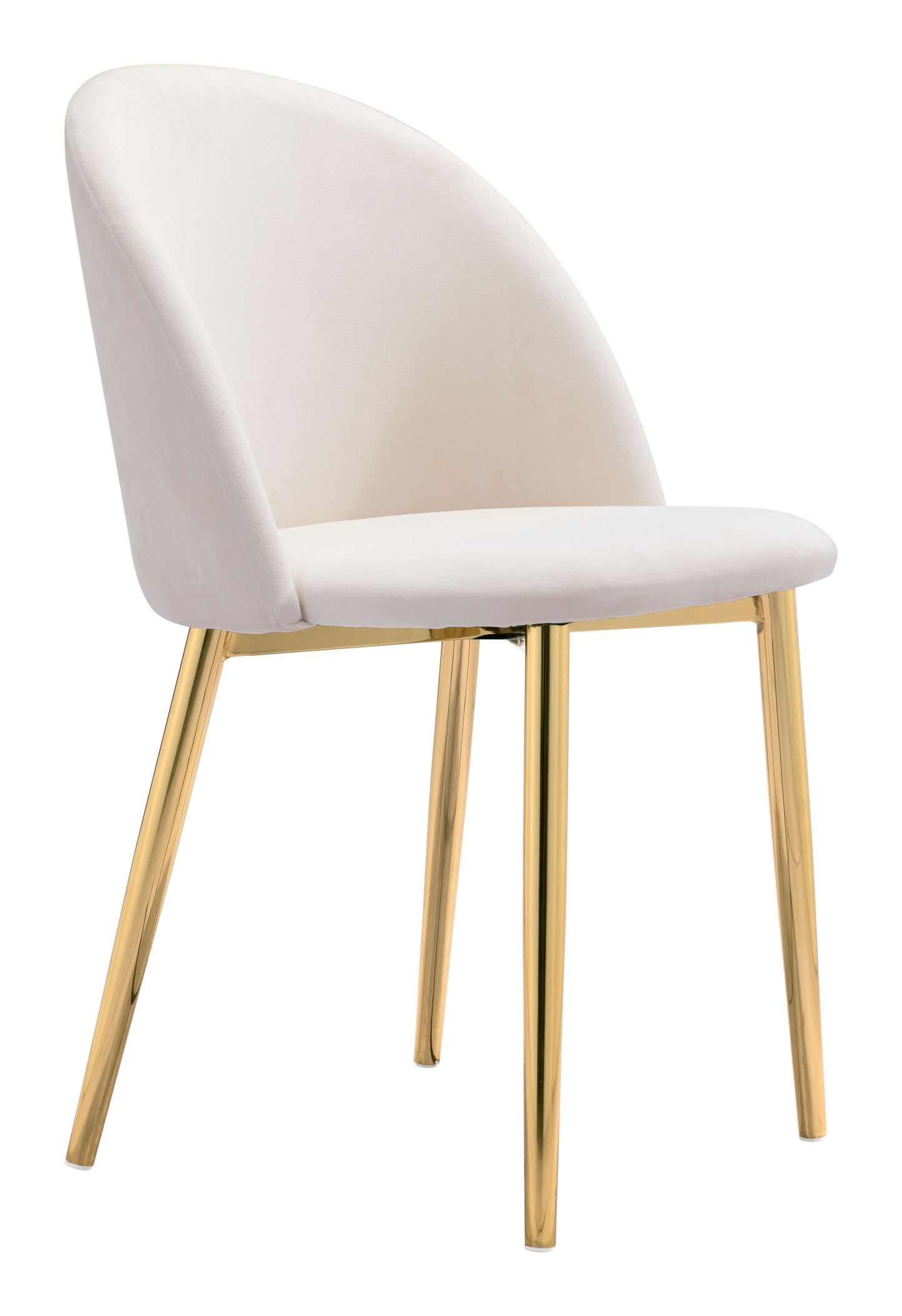 Cozy Dining Chair Cream & Gold (Set of 2)