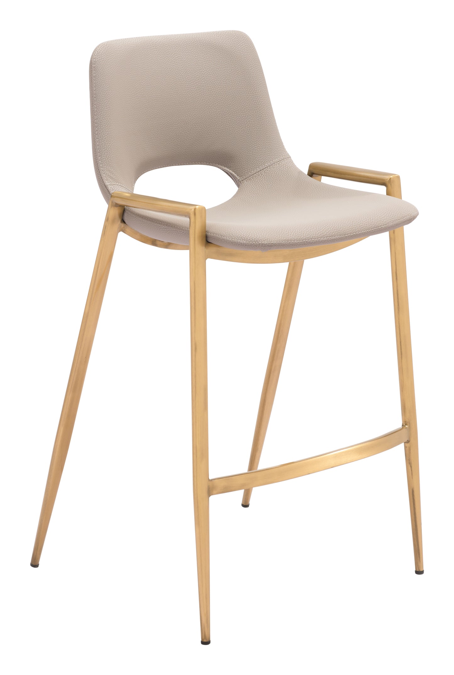 Desi Counter Stool Beige & Gold (Set of 2)