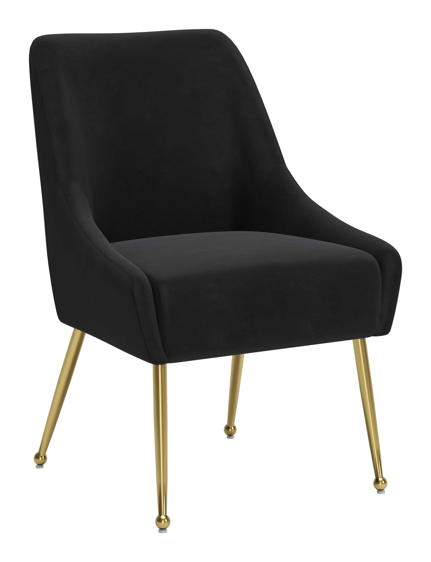Maxine Dining Chair Black & Gold (Set of 1)