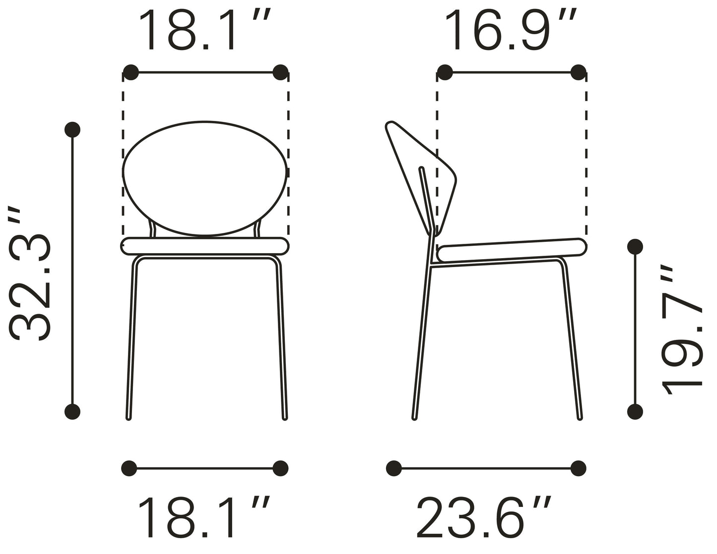 Clyde Dining Chair Pink & Gold (Set of 2)