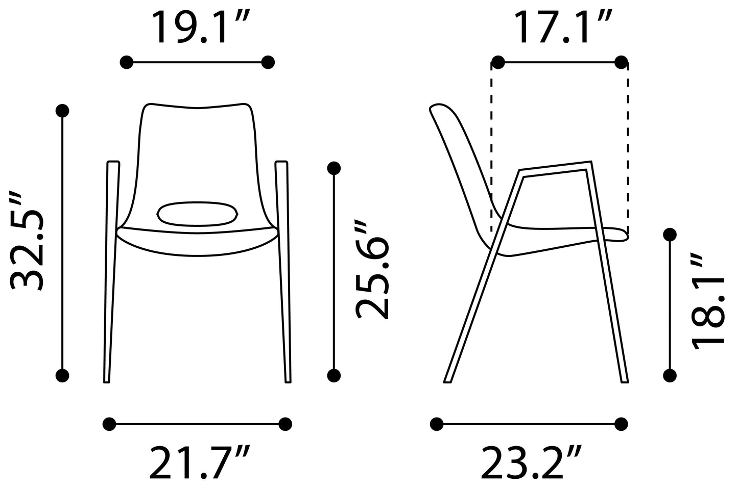 Desi Dining Chair Beige & Gold (Set of 2)