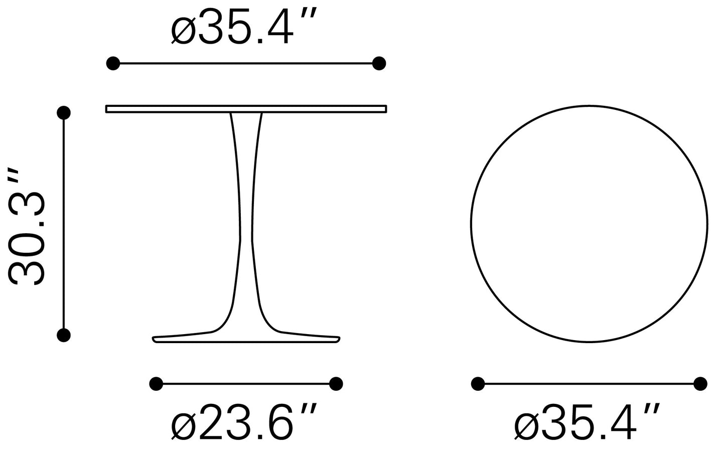 Opus Dining Table White & Gold