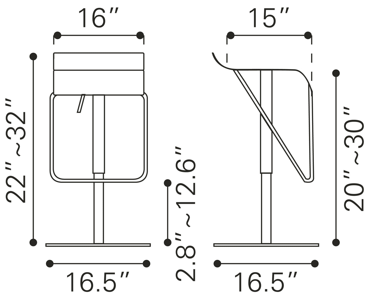 Dazzer Barstool Silver (Set of 1)