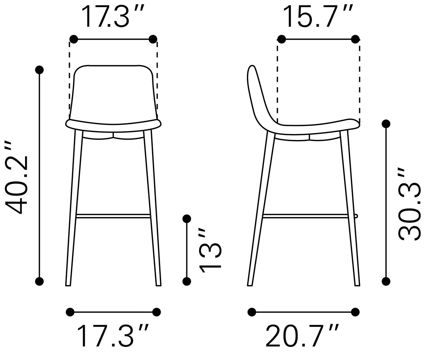 Tangiers Barstool Taupe (Set of 2)