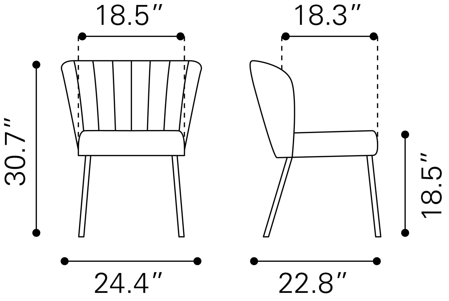Aimee Dining Chair Cream (Set of 2)