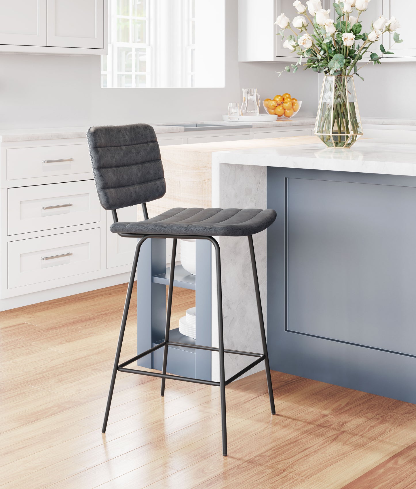 Boston Counter Stool Vintage Black (Set of 2)