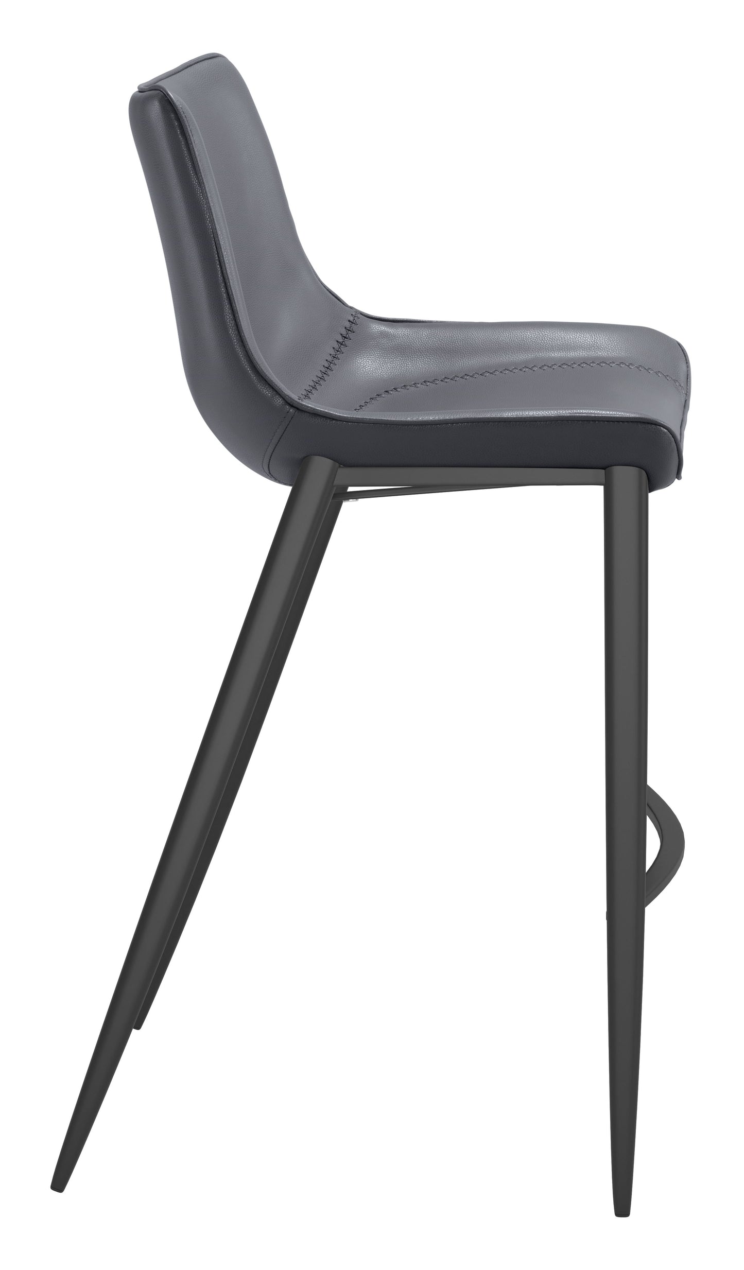 Magnus Barstool Dark Gray & Black (Set of 2)