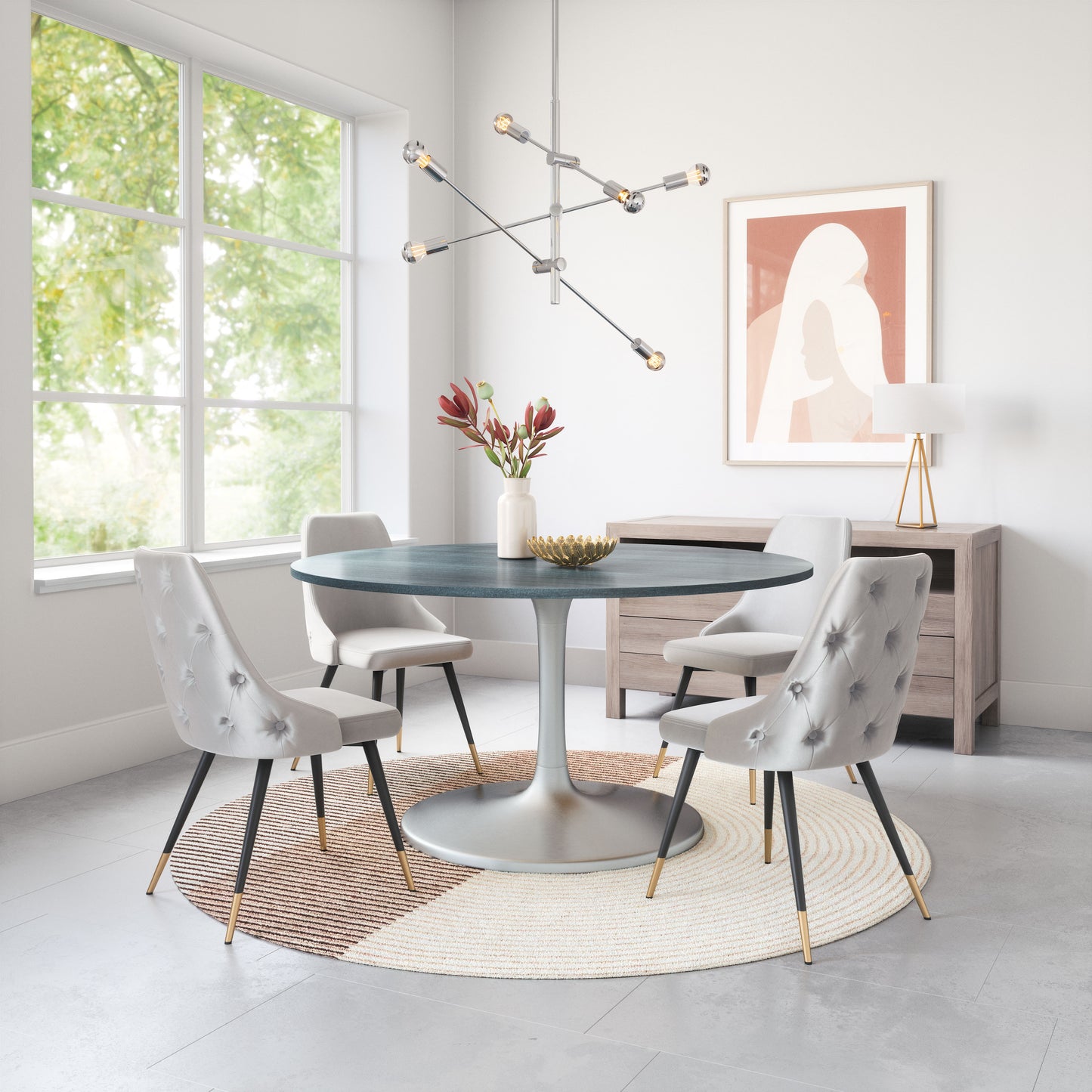 Piccolo Dining Chair Gray (Set of 2)