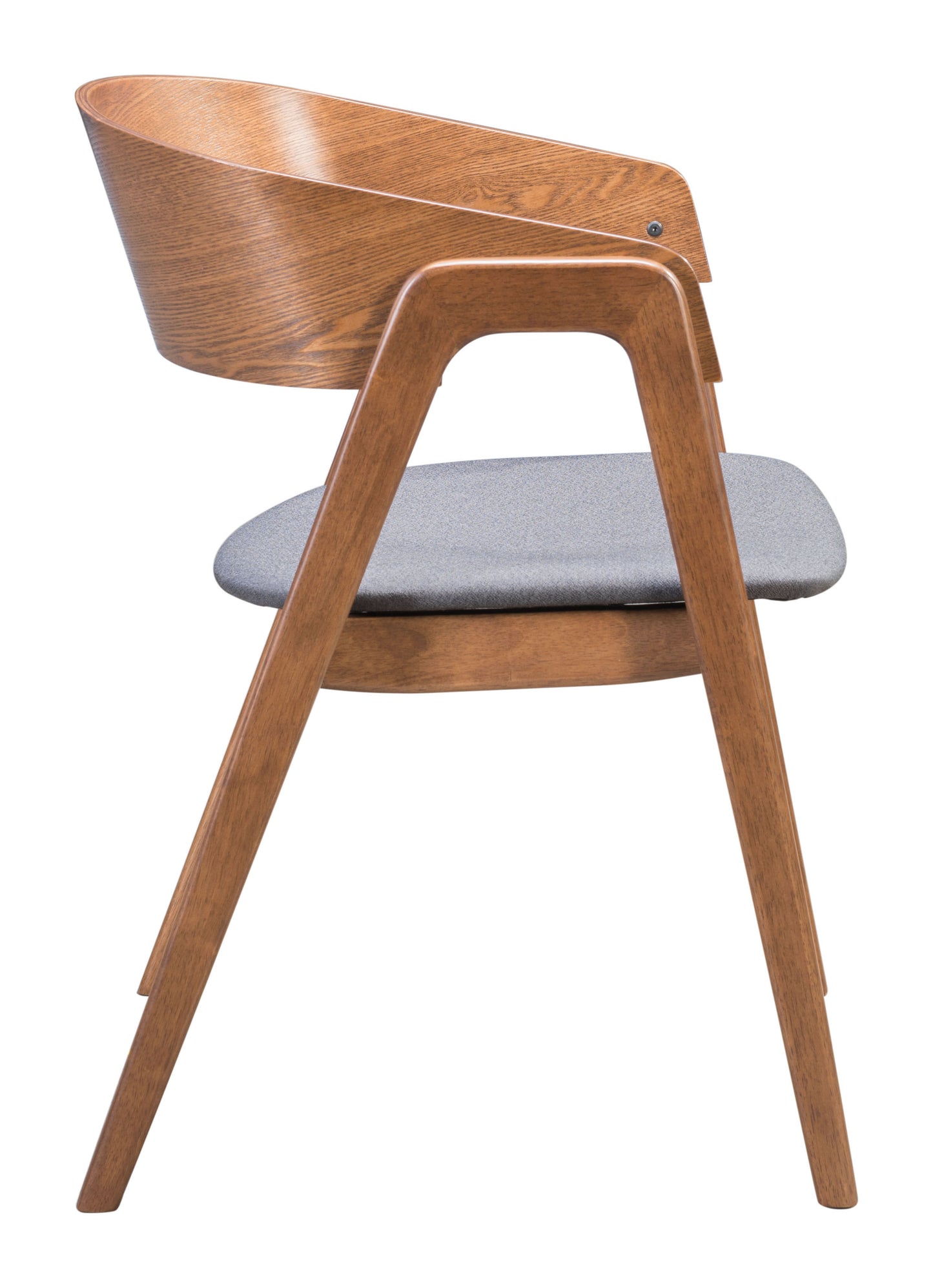 Alden Dining Arm Chair Walnut & Dark Gray (Set of 2)