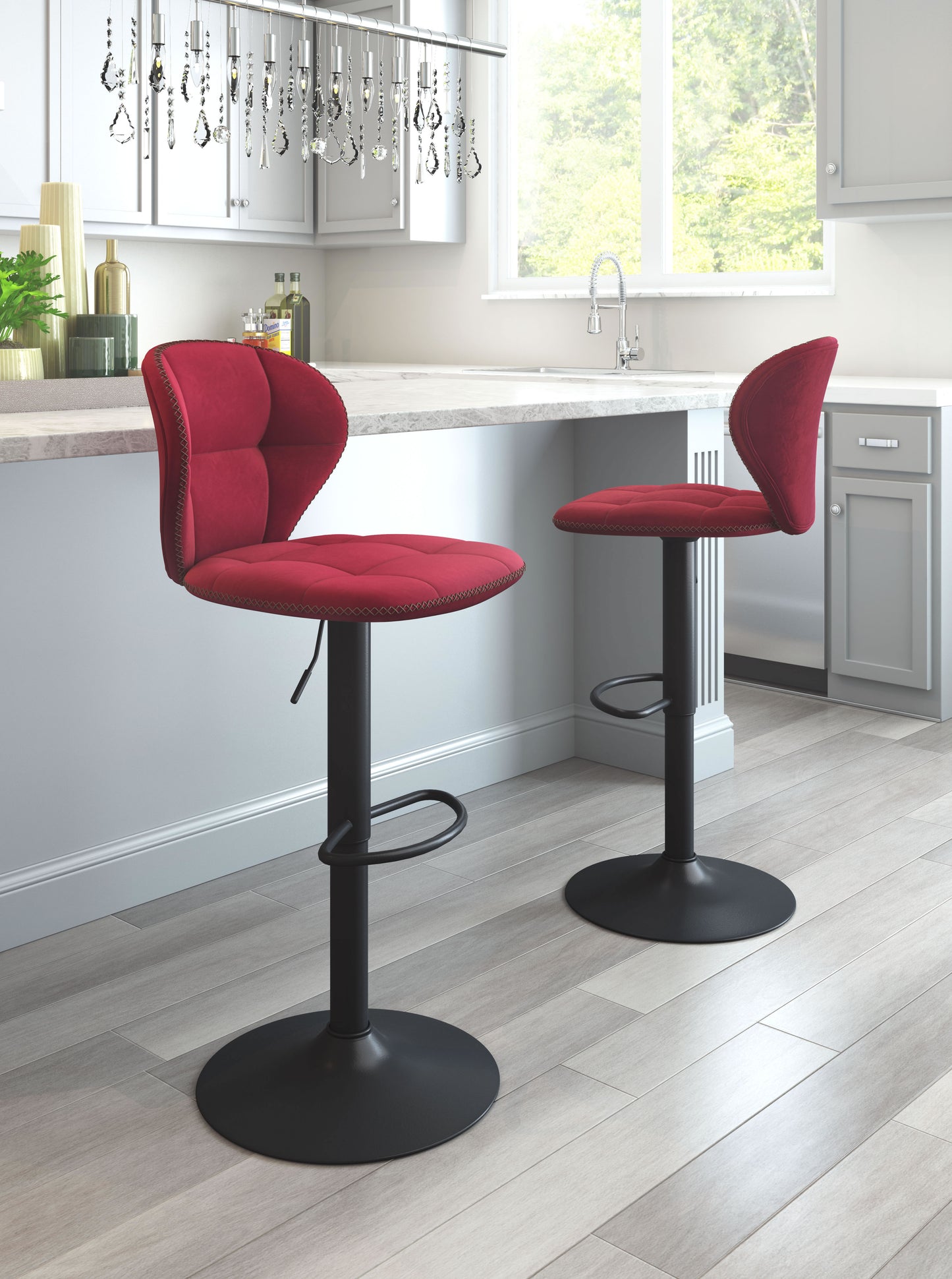 Salem Barstool Red (Set of 1)