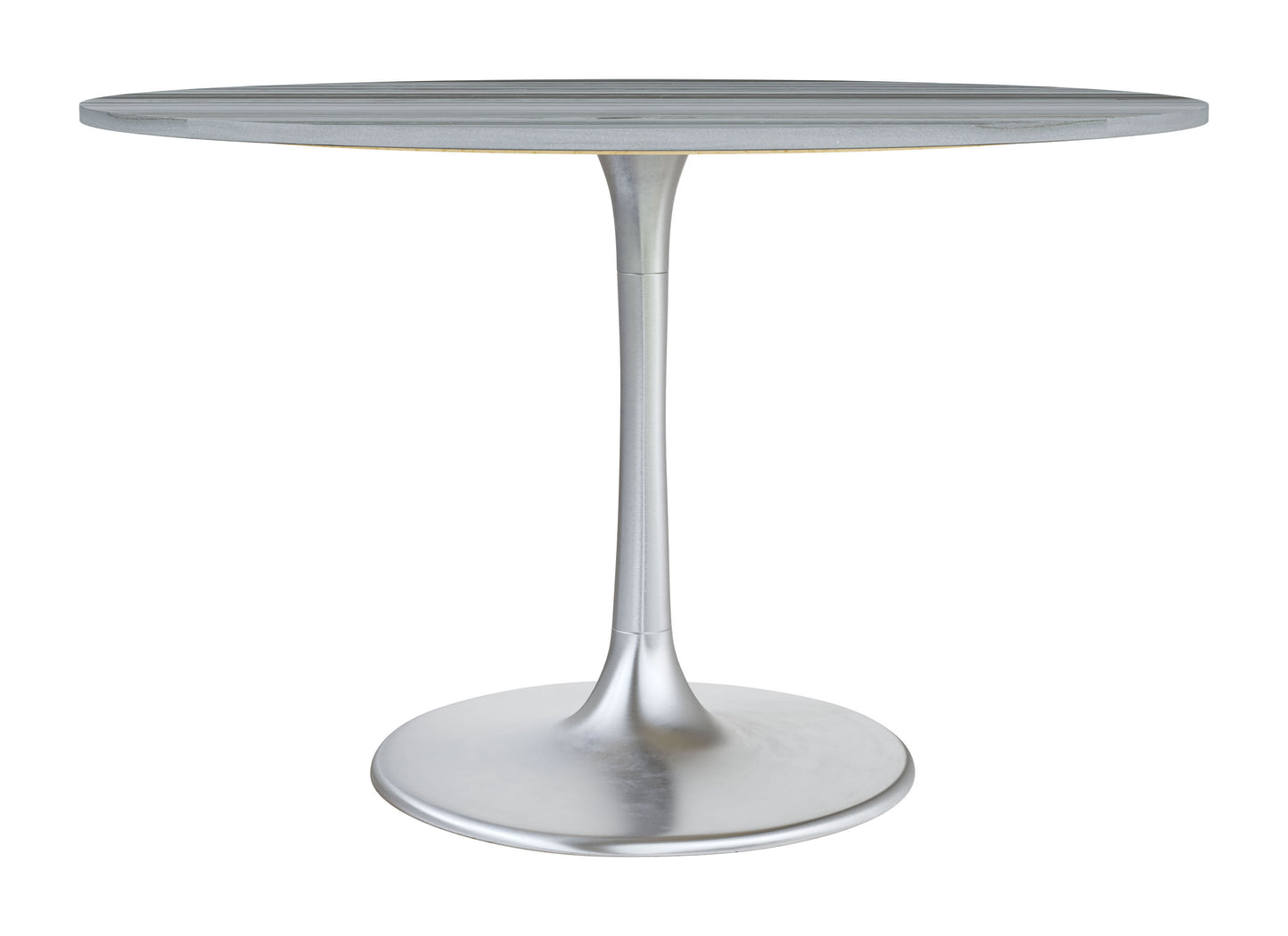Star City Dining Table (48") Gray & Silver