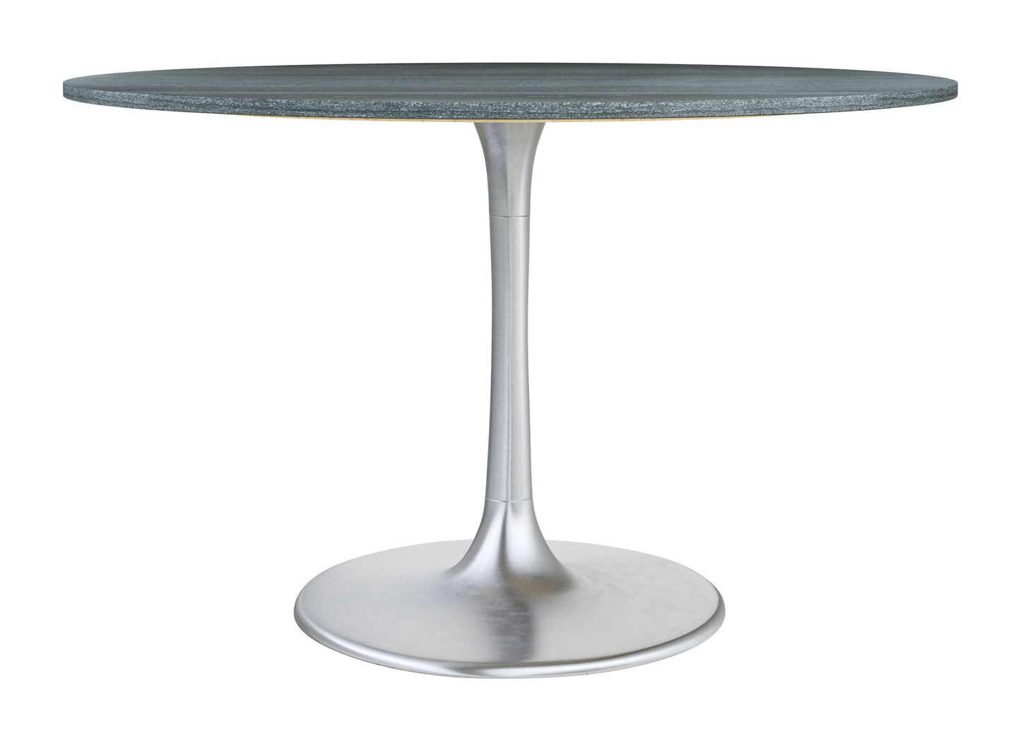 Metropolis Dining Table (48") Gray & Silver