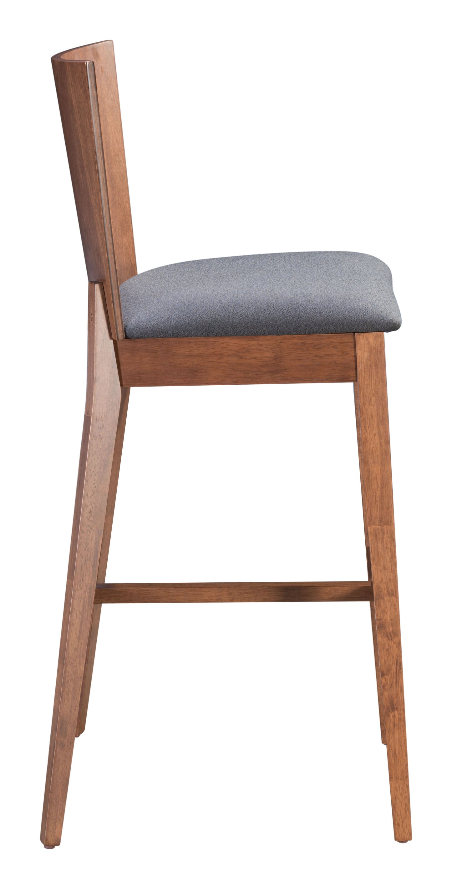 Ambrose Barstool Walnut & Dark Gray (Set of 2)